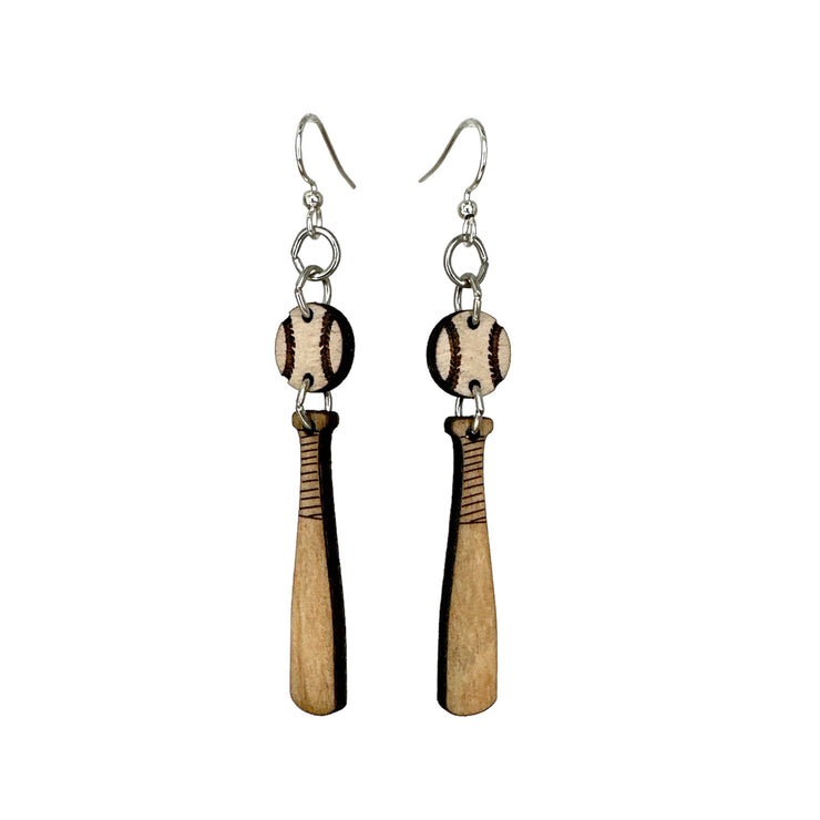 Baseball Bat Earrings 