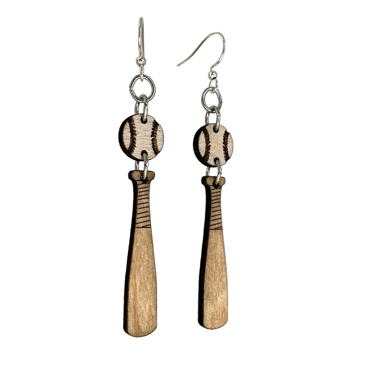 Baseball Bat Earrings 