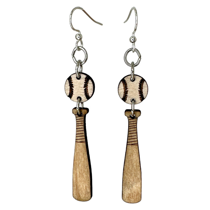 Baseball Bat Earrings 