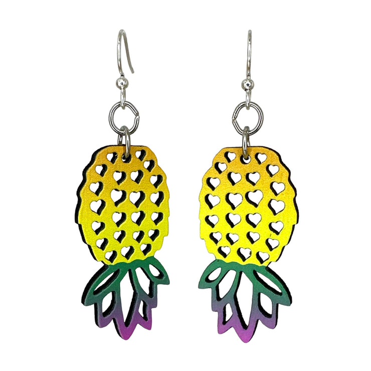 Upside-Down Pineapple Love Earrings 