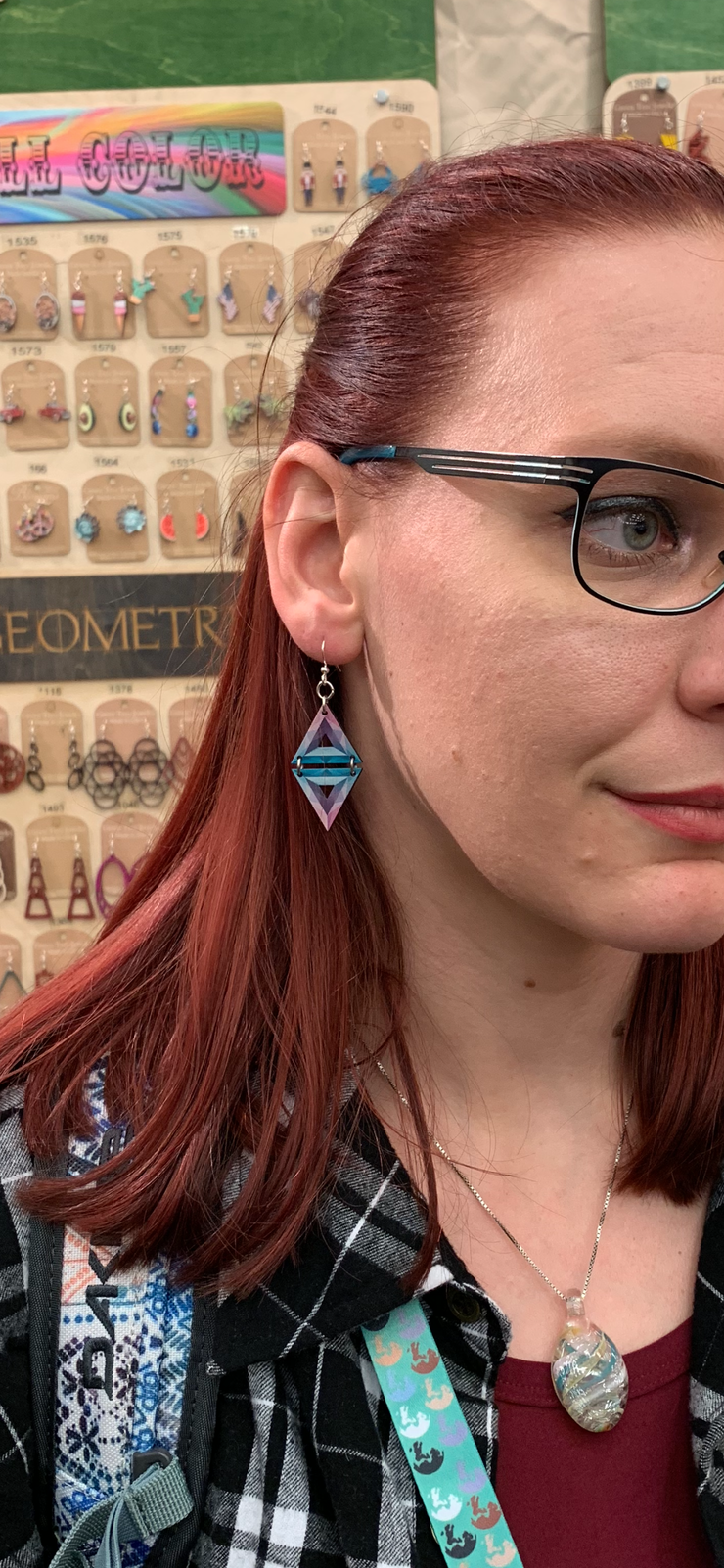 3D Triangles Earrings 
