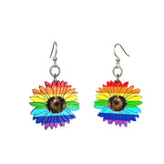 Rainbow Sunflower Earrings #1769