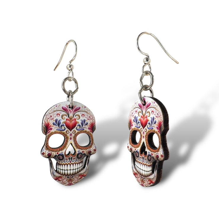 Sugar Skull Hearts Earrings 