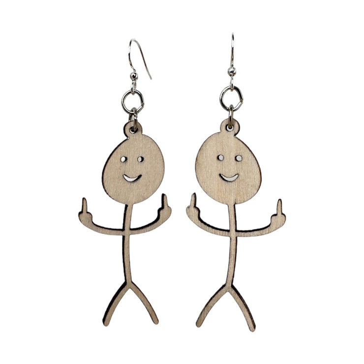 Flippin Stick Man Earrings 
