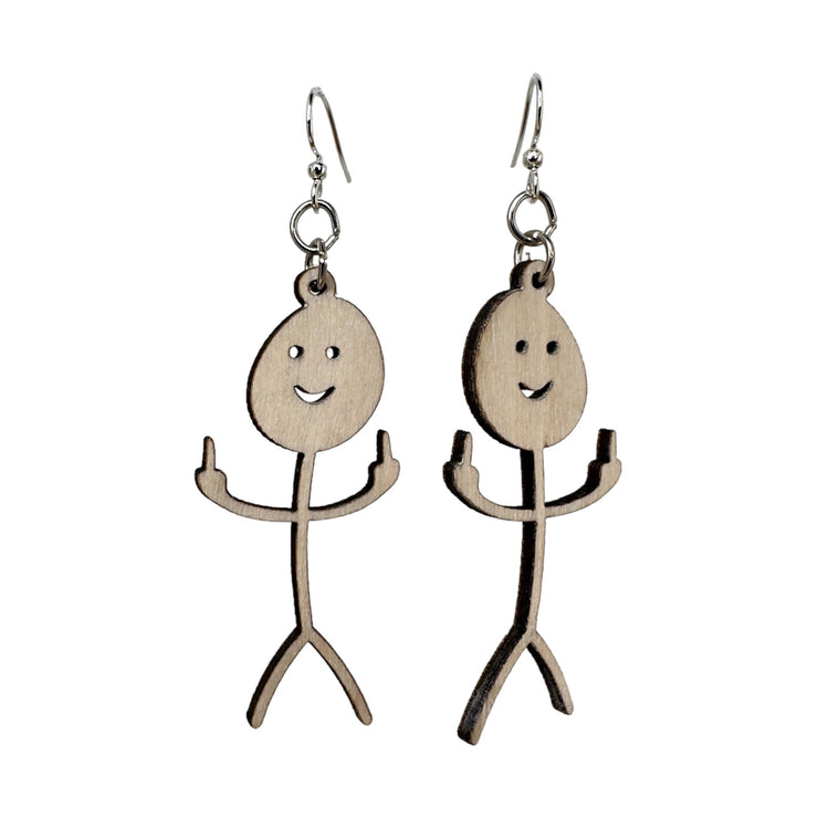 Flippin Stick Man Earrings 