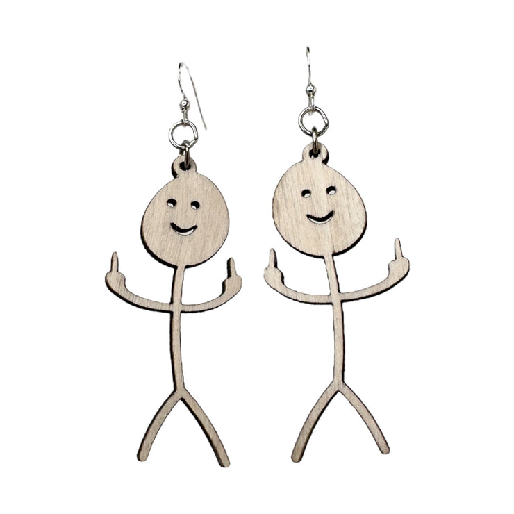 Flippin Stick Man Earrings 