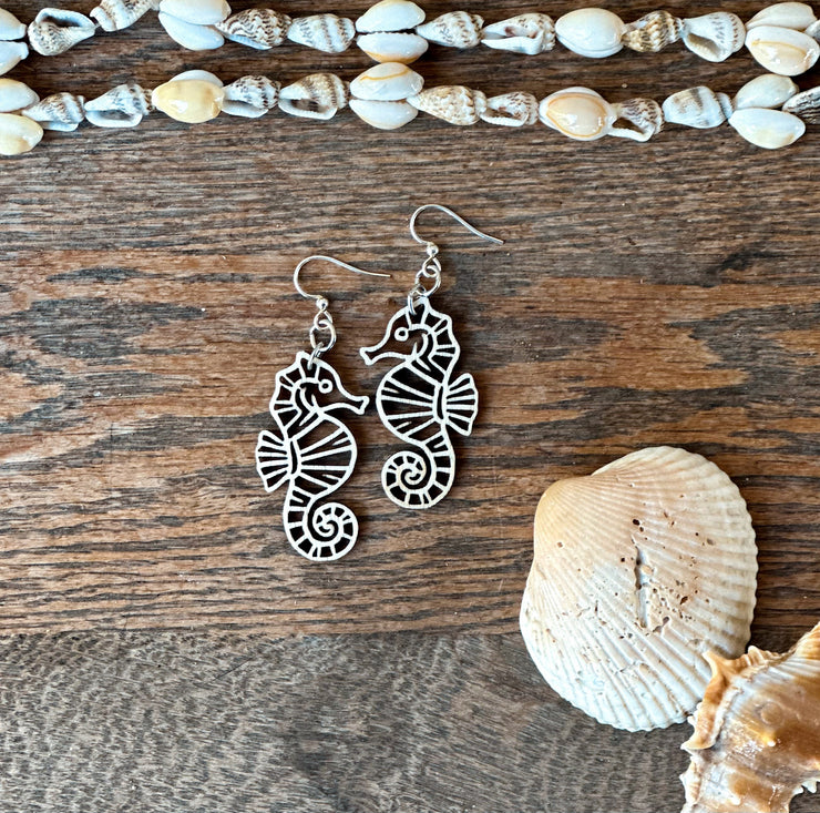 Seahorse Cut Out Earrings 