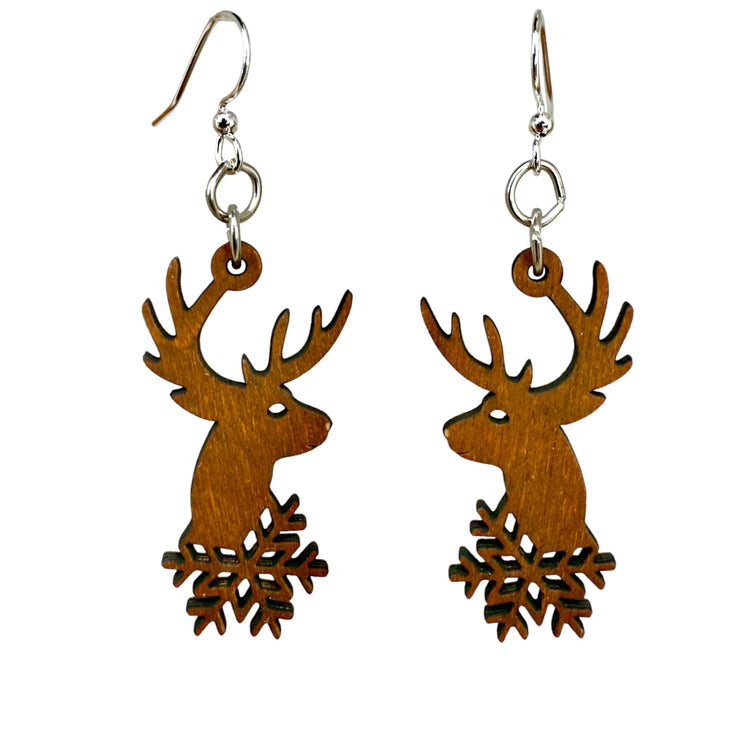 Reindeer Snowflake Earrings 