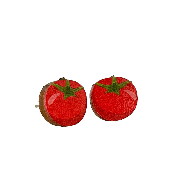 Tomato Stud Earrings 