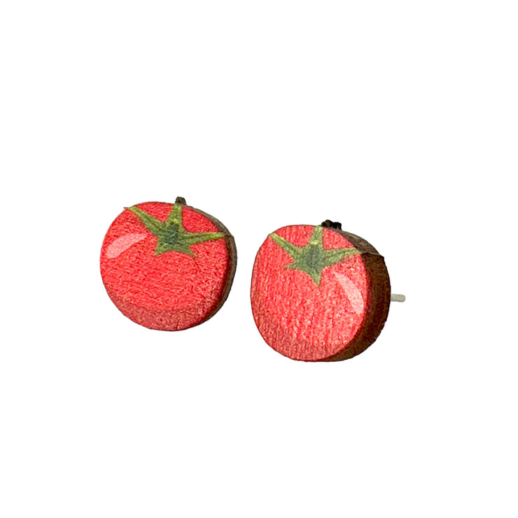 Tomato Stud Earrings 