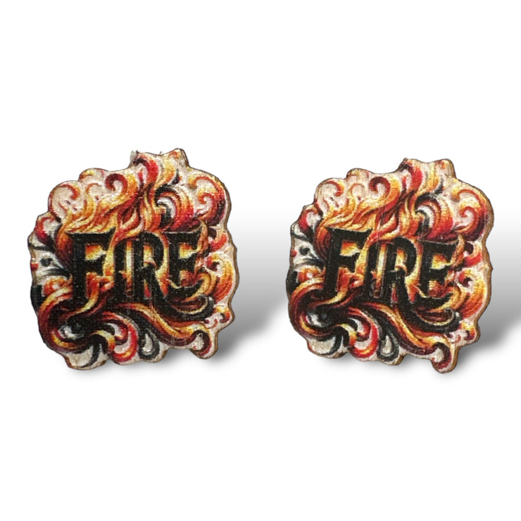 Fire Stud Earrings 