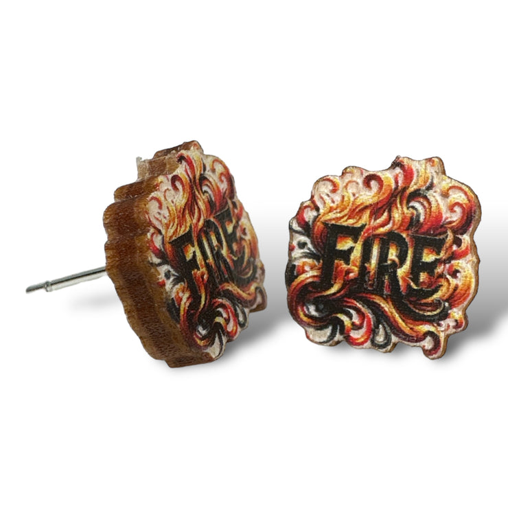 Fire Stud Earrings 