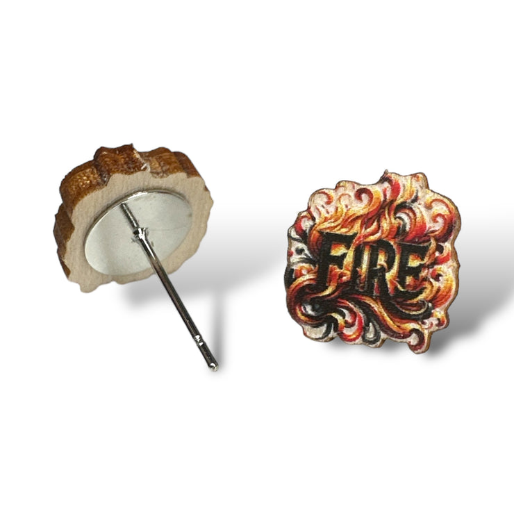 Fire Stud Earrings 
