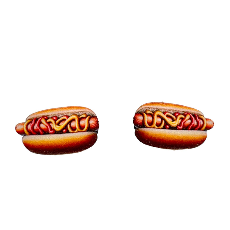 Hot Dog Stud Earrings 