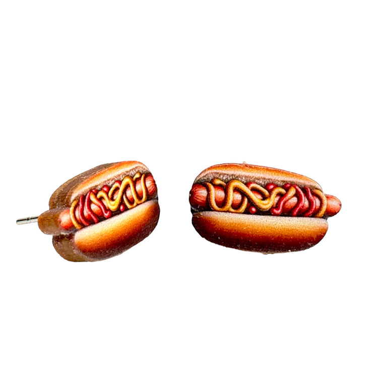 Hot Dog Stud Earrings 