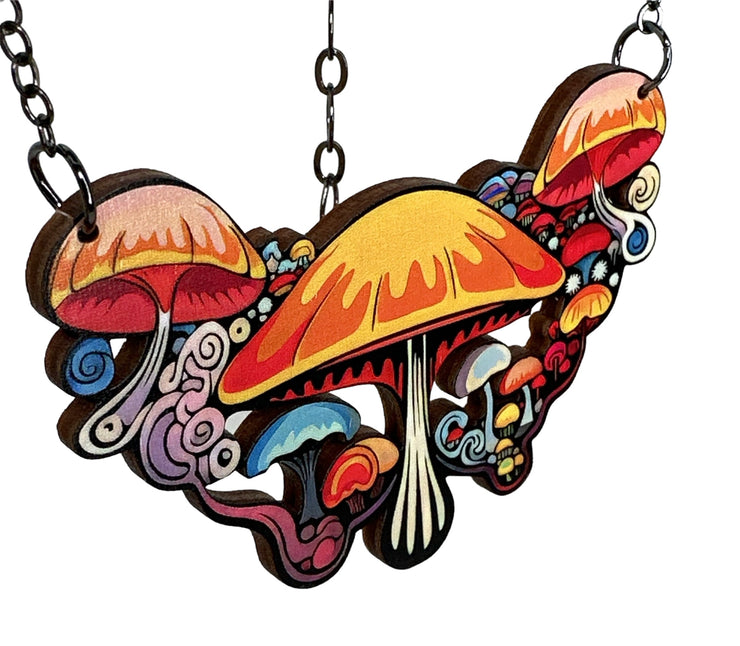 Psychedelic Mushroom Necklace 