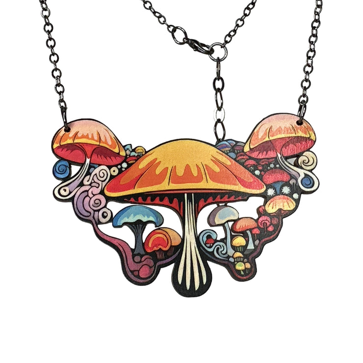 Psychedelic Mushroom Necklace 