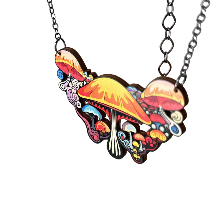 Psychedelic Mushroom Necklace 