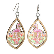 Tropicana Flamingo Bamboo Earrings #906