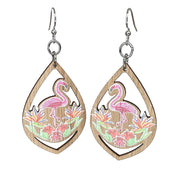 Tropicana Flamingo Bamboo Earrings #906