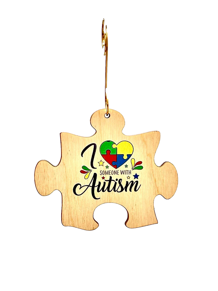 I Love Someone With Autism Ornament 