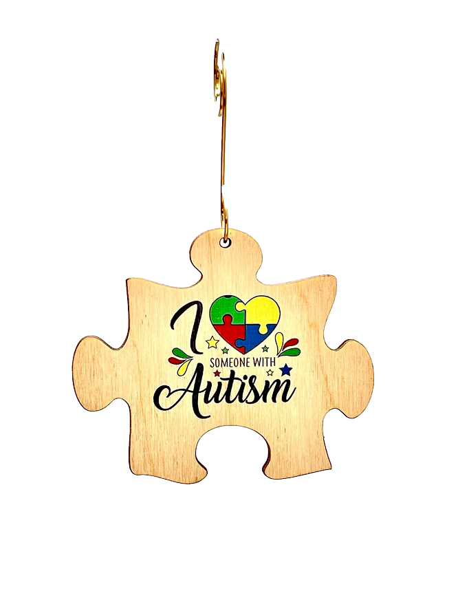 I Love Someone With Autism Ornament 