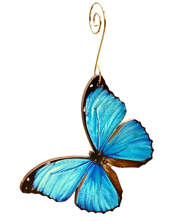 Blue Butterfly Ornament 