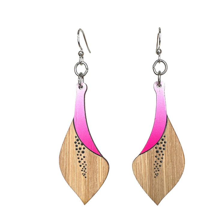 Calla Lily Bamboo Earrings 