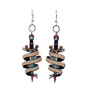 Sword and Banner Earrings #T142