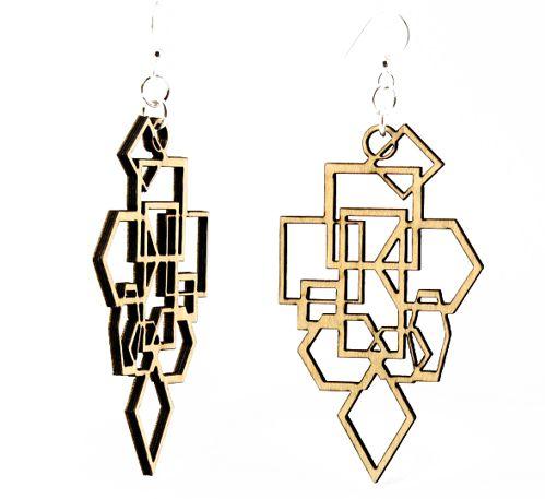 Diamond and Square Earrings 