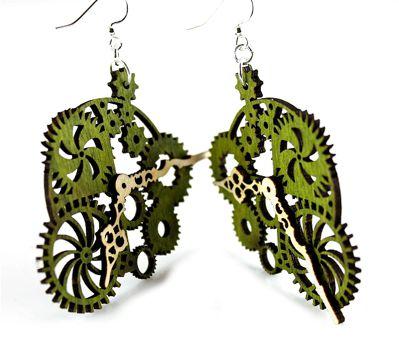 Gear Clock Earrings 