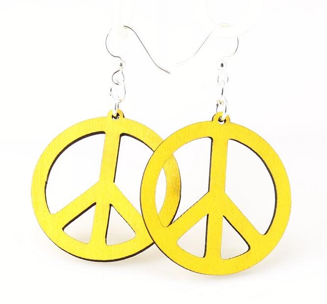 Small Peace Sign Earrings 