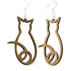 Cat Outline Earrings 
