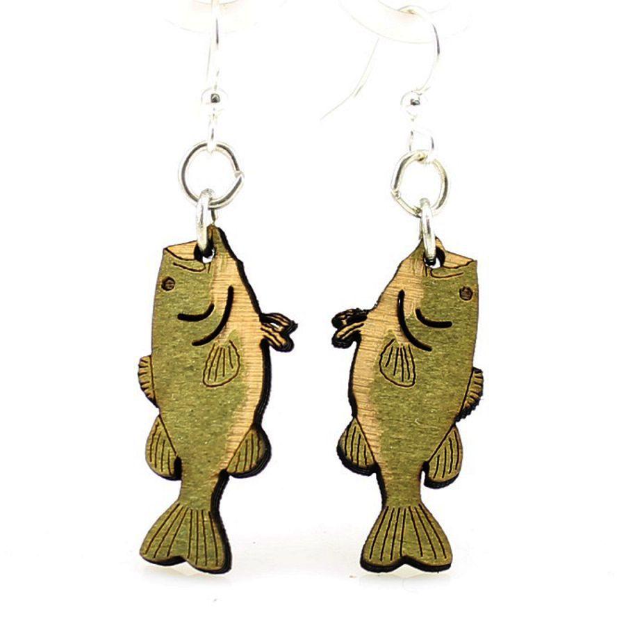 fish lure earrings Bass Fish Earrings #1188