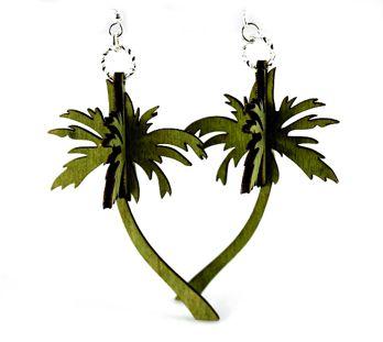 3D Palm Tree Earrings 