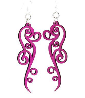 Ornate Scroll Design Earrings 