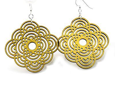 Large Diamond Half Circle Earrings 