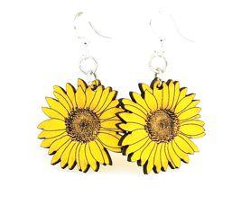 Detailed Sunflower Earrings 