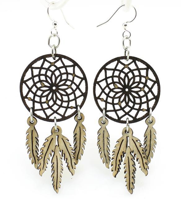 Dreamcatcher With Feather Earrings 