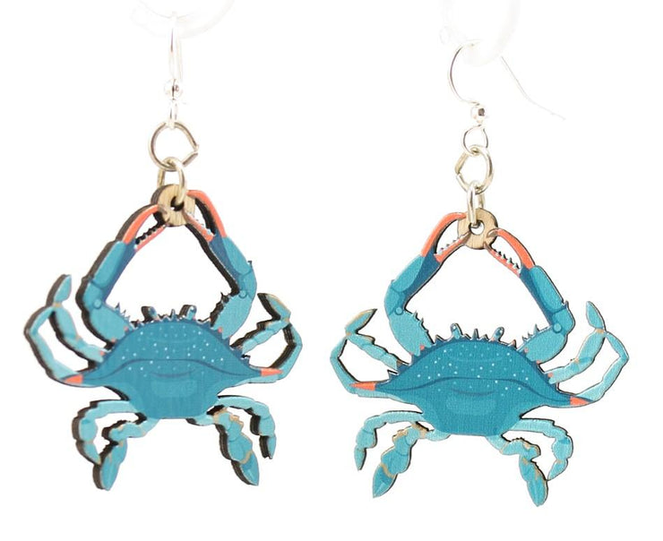Blue Crab Earrings 