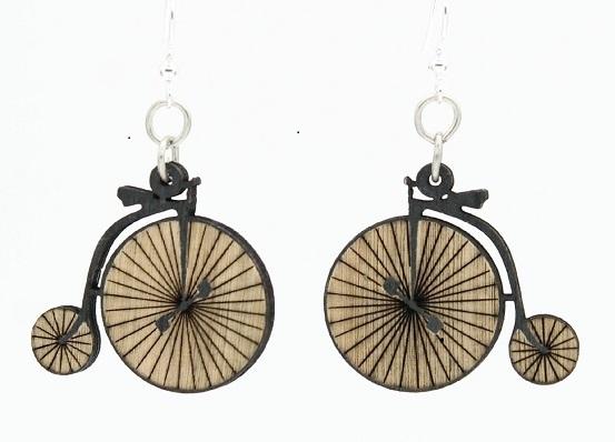 Old Fashioned Bicycle Earrings 