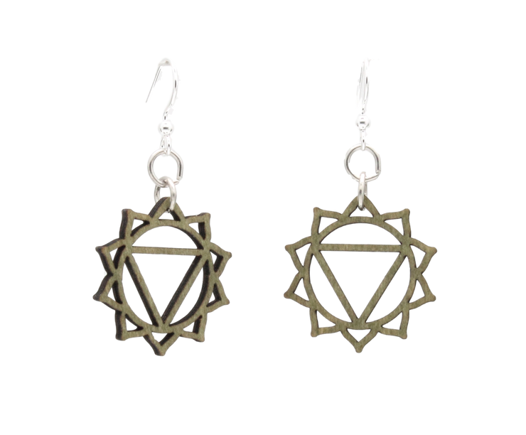 Manipura Chakra Wood Earrings 