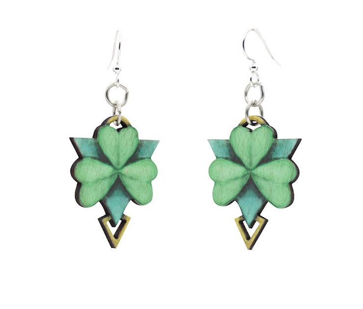 Geometric Shamrock Earrings 