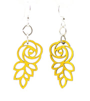 Leafed Blossom Rose Earrings #175