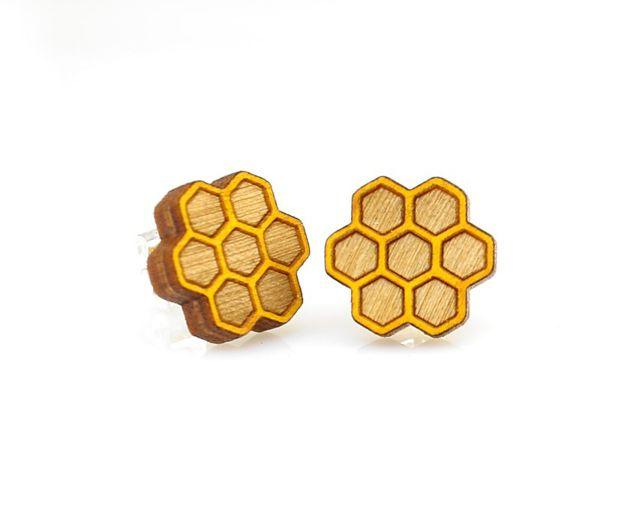 Honeycomb Stud Earrings 