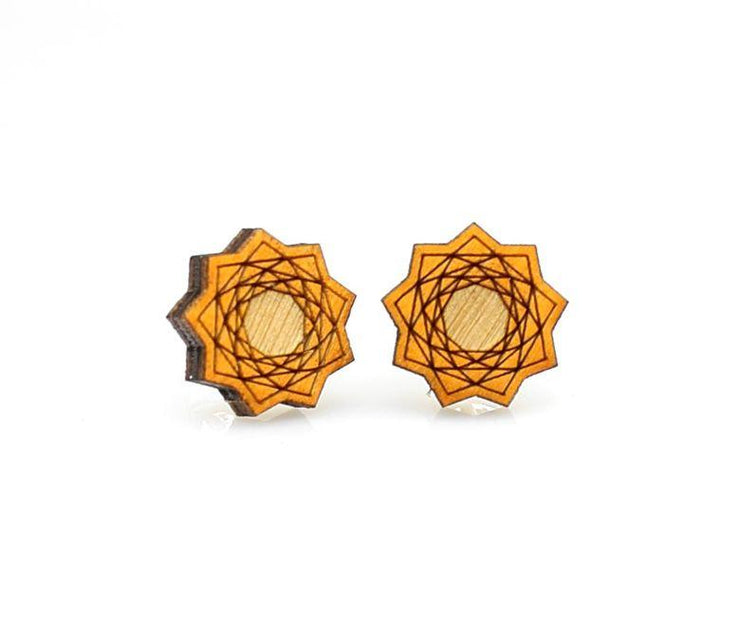 Vector Flower Stud Earrings 