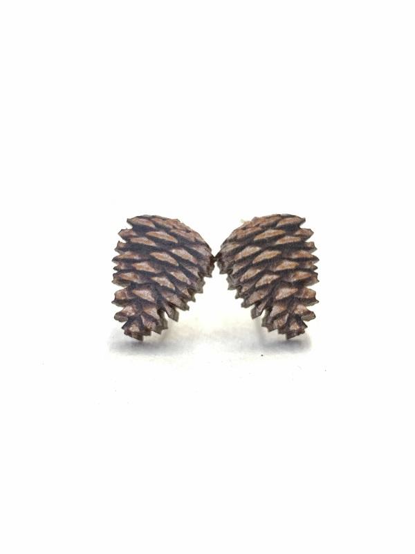 Pine Cone Stud Earrings 