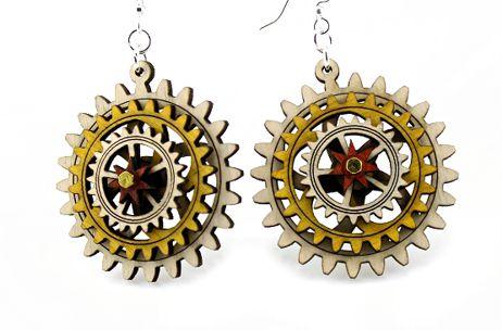 Kinetic Gear Earrings 5004A