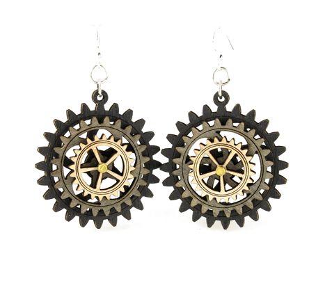Kinetic Gear Earrings 5004E