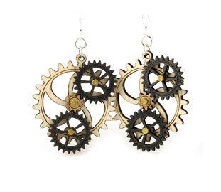 Kinetic Gear Earrings 5005B